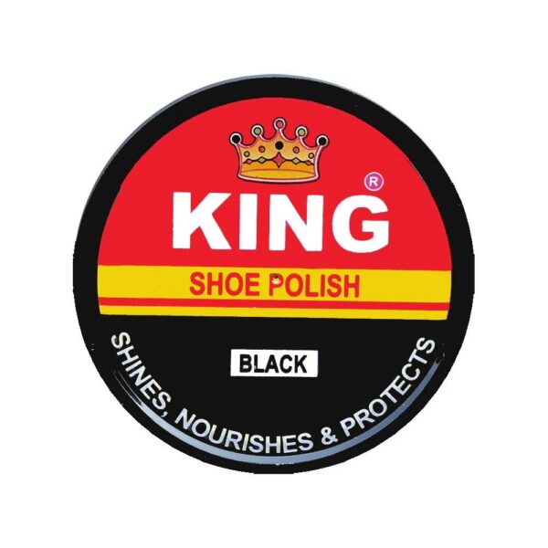 king shoe polish black color 75ml – premium leather shoe polish for shoes, boots, handbags & belts