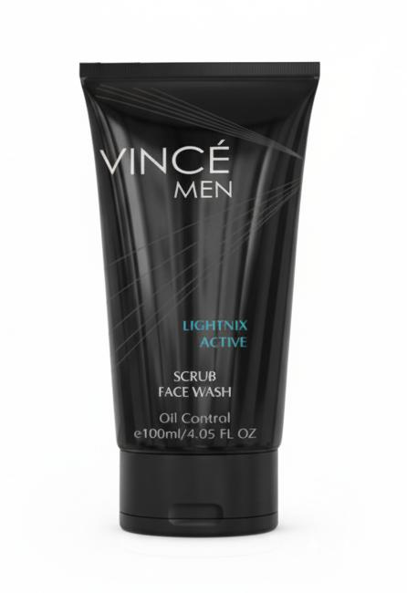 Vince Active Scrub Face Wash 100ml – Exfoliating & Deep Cleansing Facial Wash