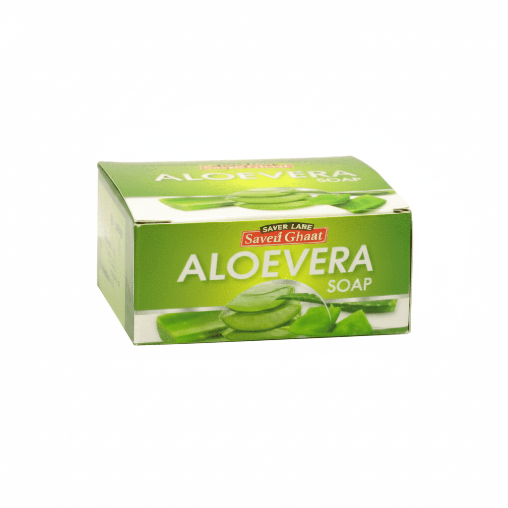 Saeed Ghani Aloe Vera Soap 75gm – gentle moisturizing soap with aloe vera for soft, smooth, and refreshed skin available at Gardezi Mart.