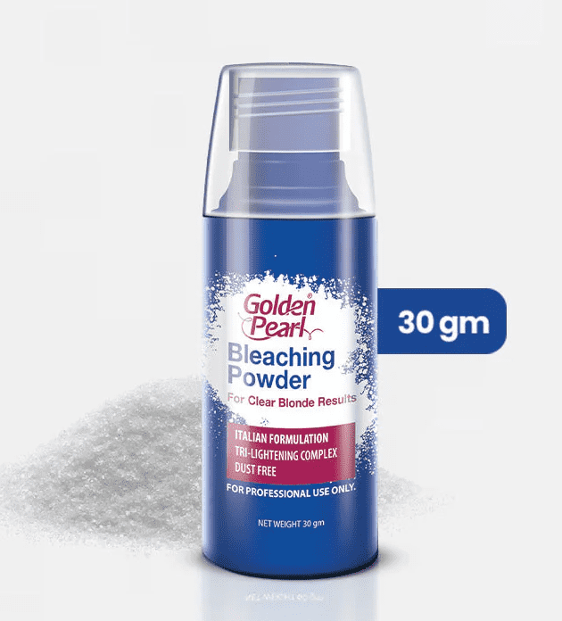 Golden Pearl Bleach Powder 30gm available at Gardezi Mart for effective skin brightening and hair removal.
