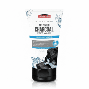 Saeed Ghani Charcoal Facewash 100ml – deep-cleansing face wash with activated charcoal for clear, refreshed, and smooth skin – available at Gardezi Mart.