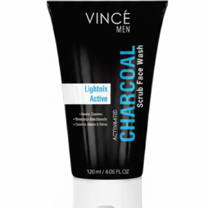 Vince Charcoal Scrub Face Wash for Men 120ml – Deep Cleansing & Exfoliating Facial Cleanser