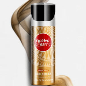 Golden Pearl Golden Touch Body Spray available at Gardezi Mart for long-lasting freshness and fragrance.