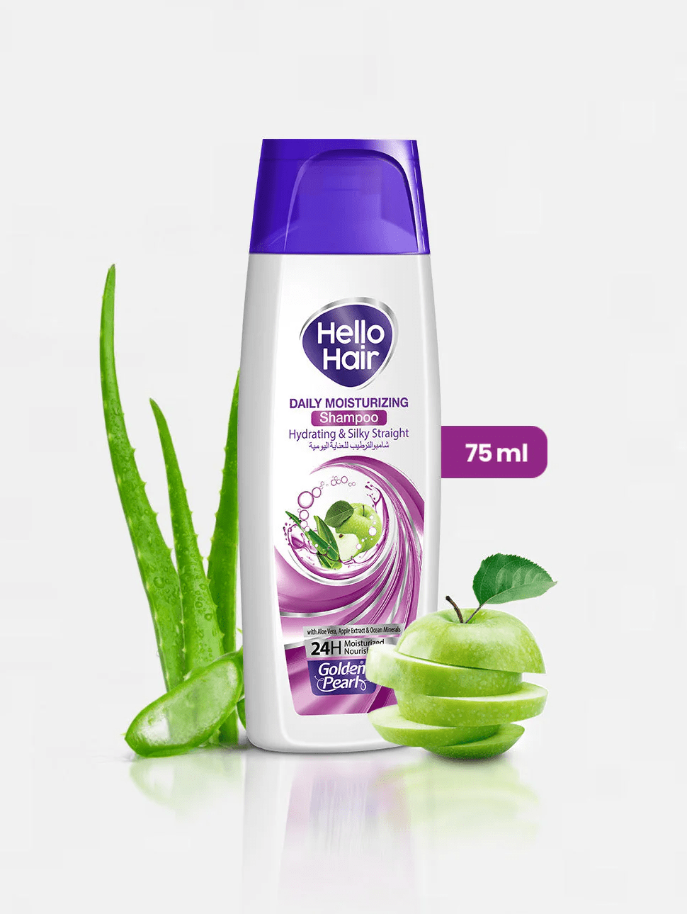 Golden Pearl Hello Hair Daily Moisturizing Shampoo 75ml available at Gardezi Mart for soft, nourished, and healthy hair.