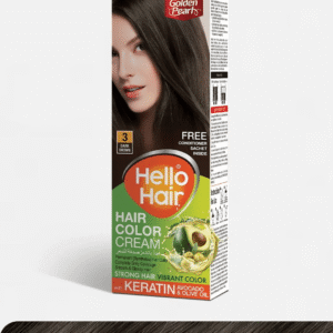 Golden Pearl Hello Hair Hair Color Dark Brown 3 available at Gardezi Mart for rich and long-lasting hair color.
