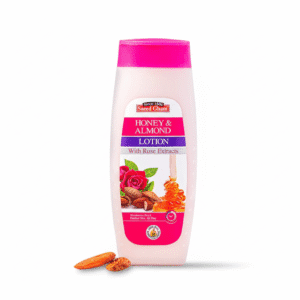 Saeed Ghani Honey & Almond Lotion 100ml – nourishing body lotion for soft, smooth, and hydrated skin available at Gardezi Mart.