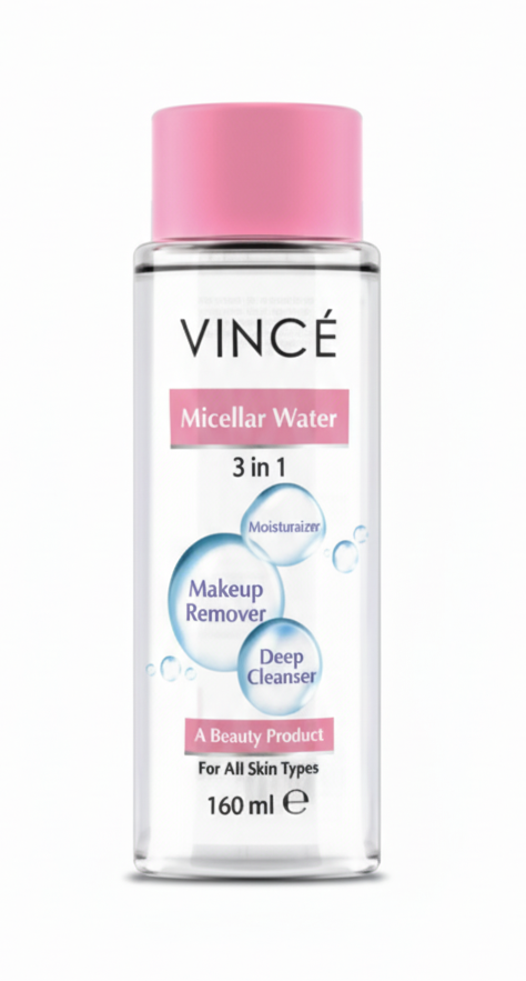 Vince Micellar Water 160ml – Gentle Makeup Remover & Skin Cleanser