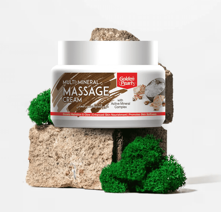 "Golden Pearl Multi Mineral Massage Cream 75ml available at Gardezi Mart for nourished, soft, and healthy skin."