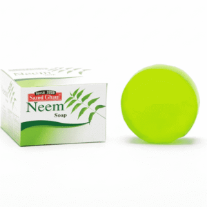 Saeed Ghani Handmade Neem Soap 90gm – natural and herbal soap for clear, healthy, and refreshed skin – available at Gardezi Mart.