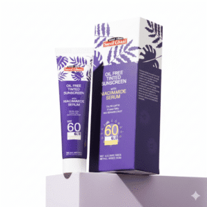 Saeed Ghani Oil-Free Tinted Sunscreen SPF 60 30ml – lightweight sun protection with natural tint for smooth, even-toned skin