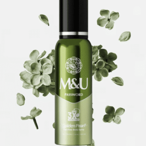 "Golden Pearl Password Gas Free Body Spray available at Gardezi Mart for long-lasting freshness and appealing fragrance."