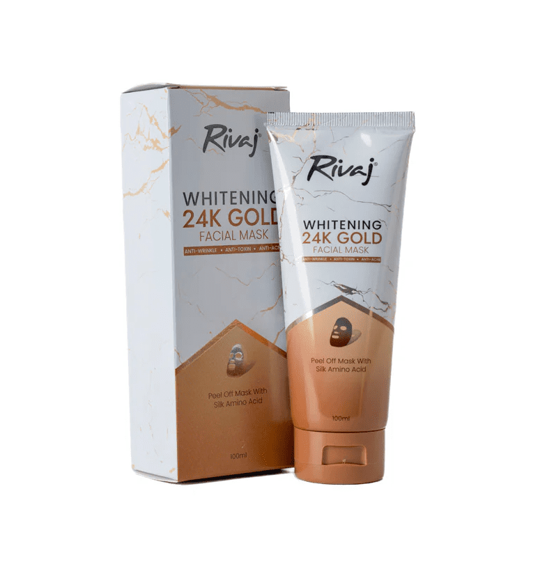 Rivaj 24K Gold Blackhead Peel Off Mask 100ml – deep cleansing and brightening facial mask