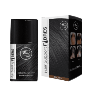 Rivaj Brown Building Fibers Hair Color 25g – instant hair thickening and coloring fibers