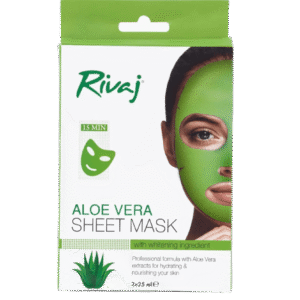 Rivaj 3’s Aloe Vera Facial Sheet Mask – soothing and hydrating mask for refreshed skin