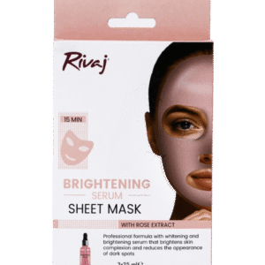 Rivaj 3’s Brightening Sheet Mask – hydrating and brightening facial mask for radiant skin