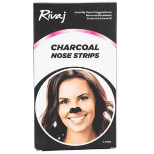 Rivaj Charcoal Nose Strip 6’s – deep cleansing blackhead removal strips