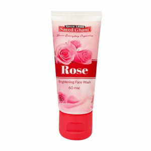 Saeed Ghani Rose Face Wash 60ml – gentle floral face wash with natural rose extracts for fresh, clean, and glowing skin available at Gardezi Mart.