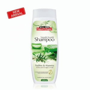 Saeed Ghani Tea Tree & Aloe Vera Shampoo 200ml bottle for dandruff control and scalp refreshment