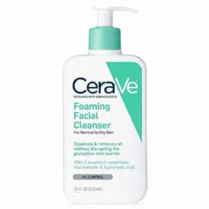 CeraVe Foaming Facial Cleanser 12oz – Gentle Foaming Face Wash with Ceramides and Niacinamide