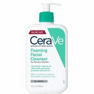 CeraVe Foaming Facial Cleanser – Gentle Foaming Face Wash with Ceramides and Niacinamide
