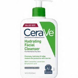 CeraVe Hydrating Facial Cleanser – Gentle Face Wash with Ceramides and Hyaluronic Acid