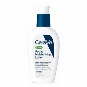 CeraVe PM Facial Moisturizing Lotion 3oz – Night Face Moisturizer with Niacinamide and Ceramides